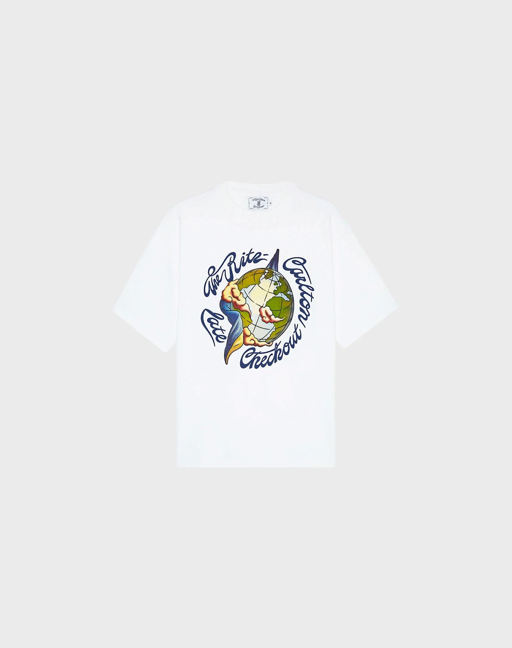 Late Checkout White Globe Tee, , $90 (approx. P5,293.62), THE RITZ-CARLTON, shop.marriott.com
